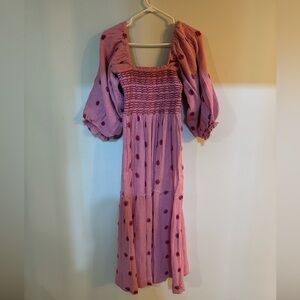 Free People Dahlia Embroidered Maxi Dress